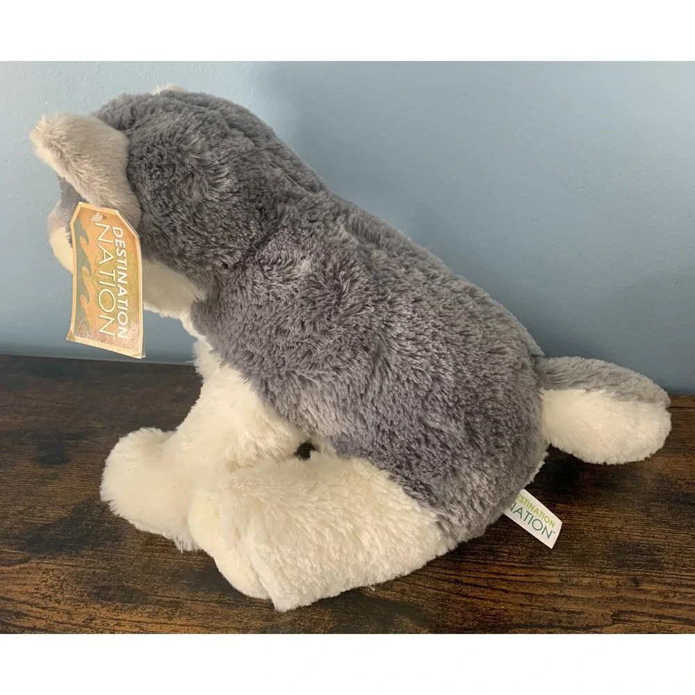 Aurora Destination Nation Wolf Husky Dog Soft Plush Stuffed Animal Doll Toy 12